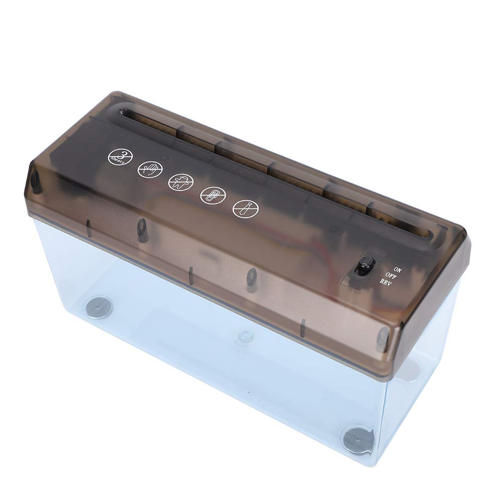Mini destructeur de Papier Portable, Bloc de Bureau en Silicone antidérapant, Petit destructeur de Papier électrique A4 pour Bureau à Domicile (Double Utilisation de la Batterie et de