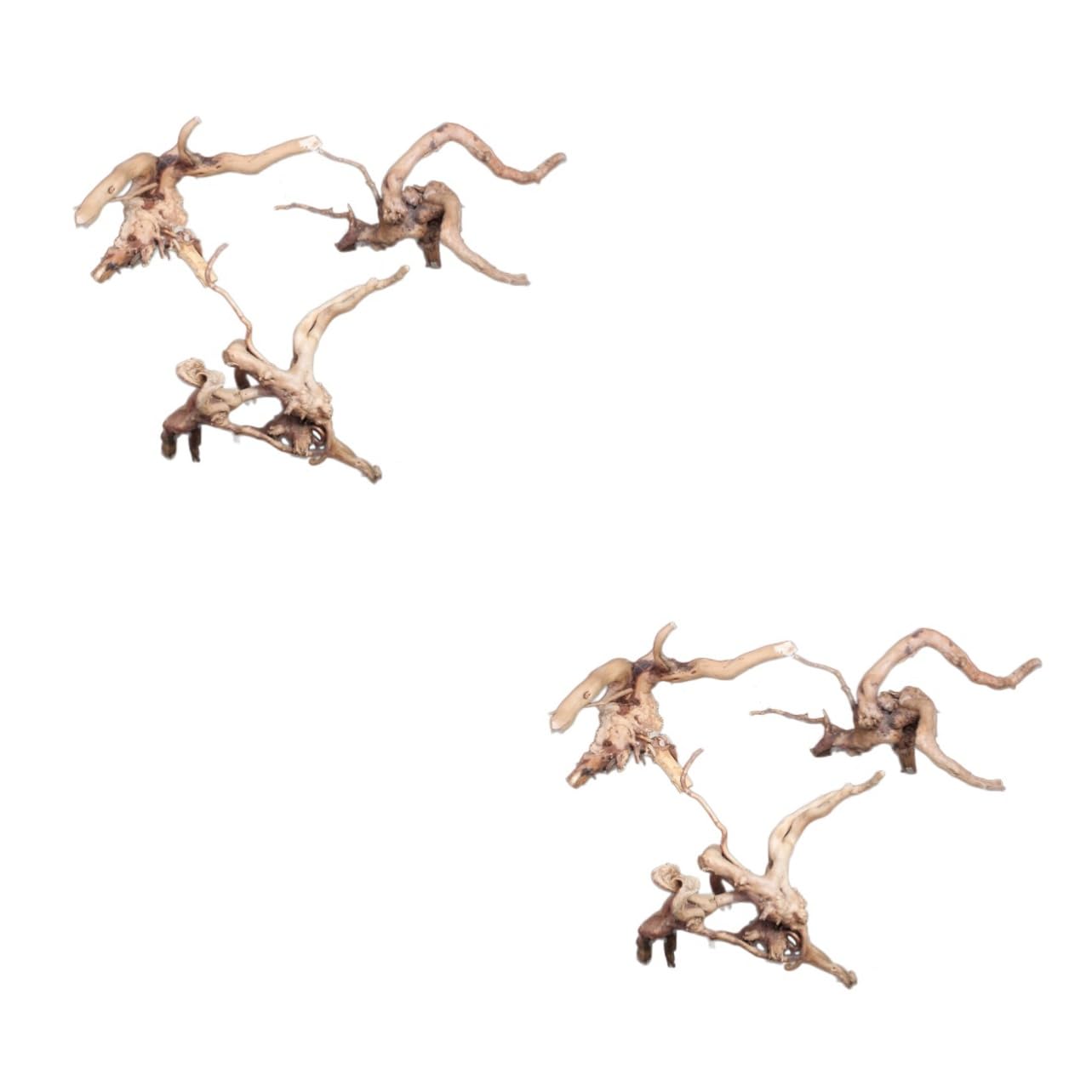 DOITOOL 2stücke Natural Wood Aquarium Ornament Miniatur Baumwurzel Für Aquarienlandschaft Für Dekoration Und Versteckmöglichkeiten Für Fische