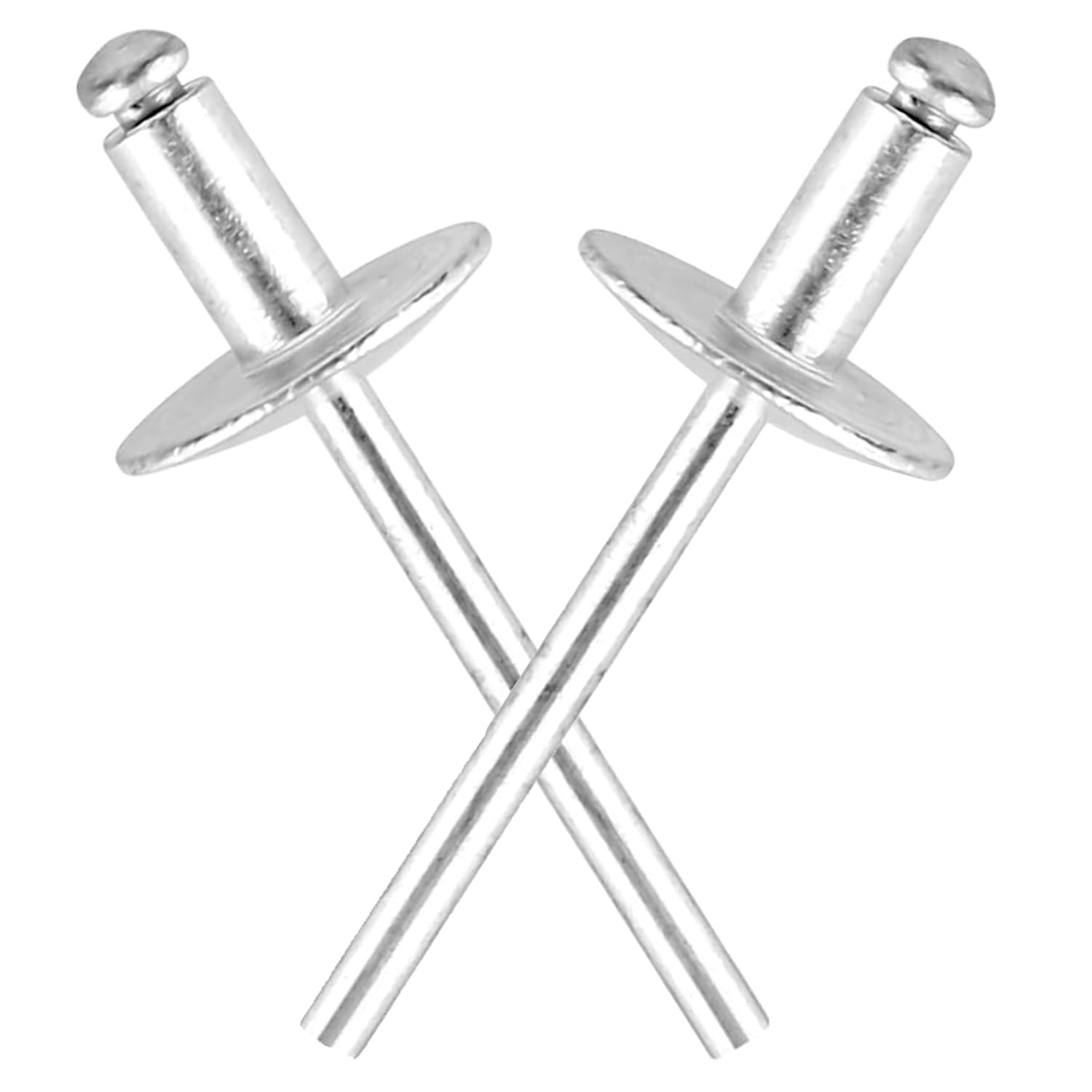 Blind Rivets with Large Flange 50 Pcs Aluminium Rivets with Storage Box Assortment Pop Rivets Set for Metal Wood Processing Furniture Sheet Metal Motor Vehicles Mechanical Equipment 4.8x10x16mm