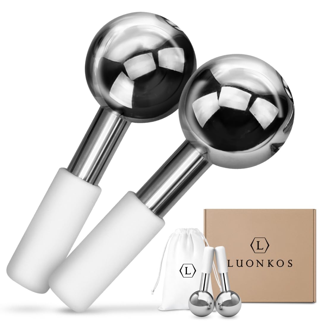 Ice Globes For Facials | Unbreakable Facial Ice Roller | Cryo Globes For Facials Anti-Age | Set Of 2 Anti-Wrinkle Face Globes | Cold Face Roller For Eyes and Face | Facial Ice Globes | Facial Tool