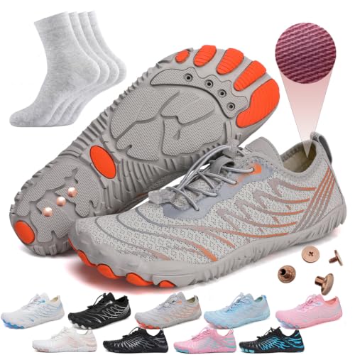 Image of Grounding Barefoot Shoes with Copper , Effective Full-Chain Grounding | Solid Copper Screws,Conductive Insoles，Extra Conductive Socks.Zero-drop,flexible wide toe box,for unisex