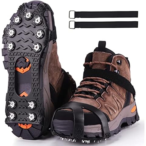 Rajvia Crampones 11 Dientes Tacos Picos para Escalar Cover