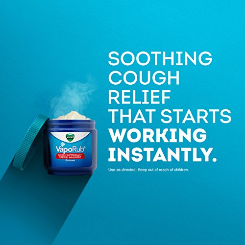 Image of Vicks VapoRub, Original, Cough Suppressant, Topical Chest Rub & Analgesic Ointment, Medicated Vicks Vapors, Relief from Cough Due to Cold, Aches & Pains, 1.76oz