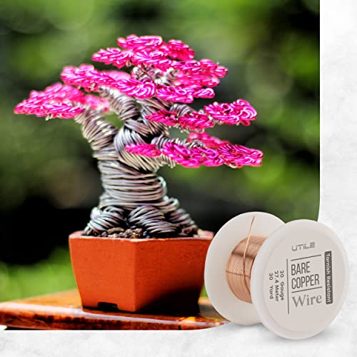 Utile Bare Copper Wire - Craft Wire Ideal For Beading, Jewelry Making, Electroculture - Pure Copper Wire #TOP7