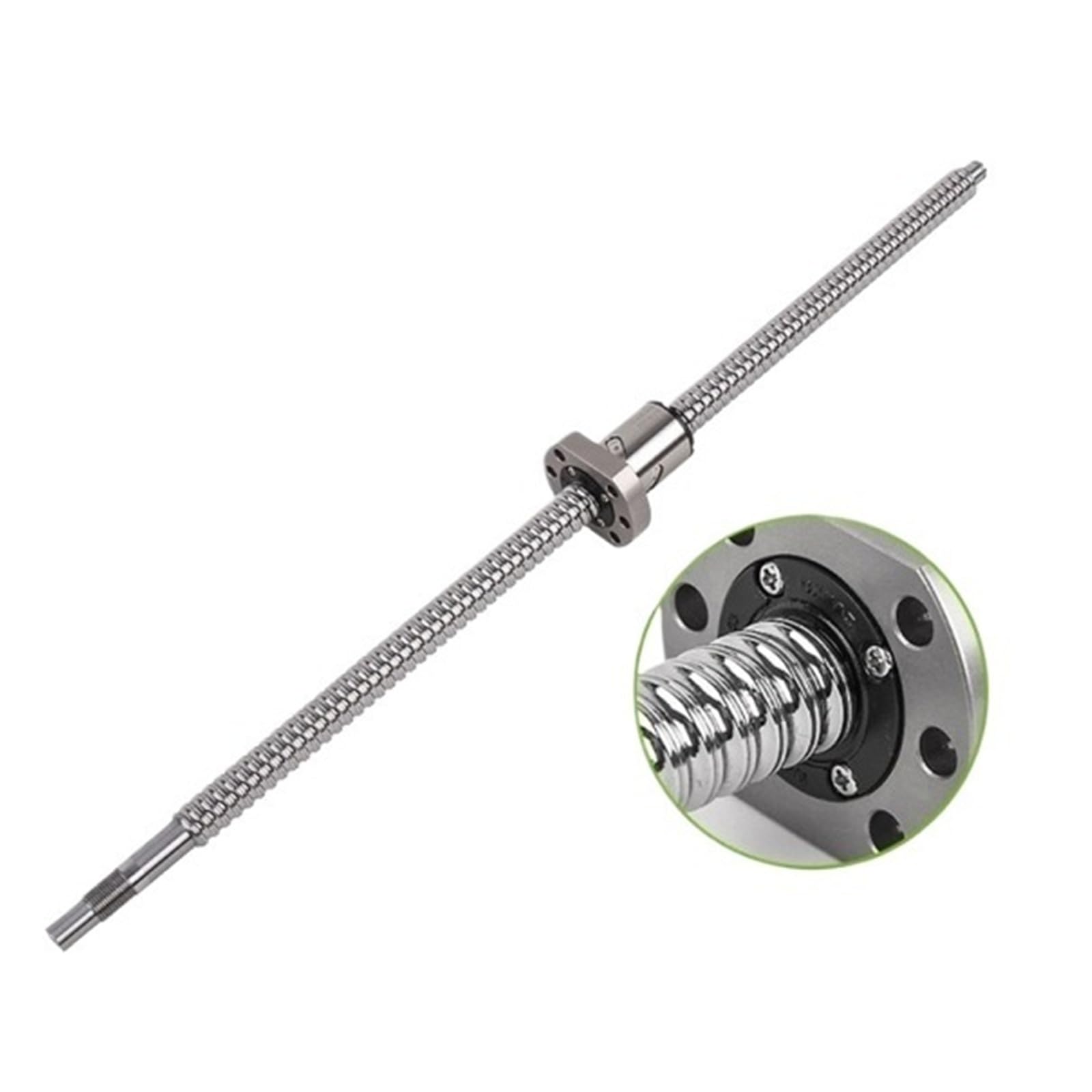 GTPBAO SFU2505 Kugelumlaufspindel C5 geschliffenes Rechtsgewinde BK20 BF20 endbearbeitete 2505 Kugelumlaufspindel mit Flanschmutter for Roboterarm Bewegungsschiene(300mm)