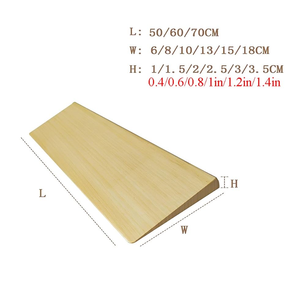 COKYIS Rampa De Umbral De Madera Maciza Rampas De Entrada 1-3.5 Cm Alto, Rampa para Silla De Ruedas Portátil, Rampa De Acceso Interior para Robot De Barrido (Size : 18 * 60 * 3.5cm)