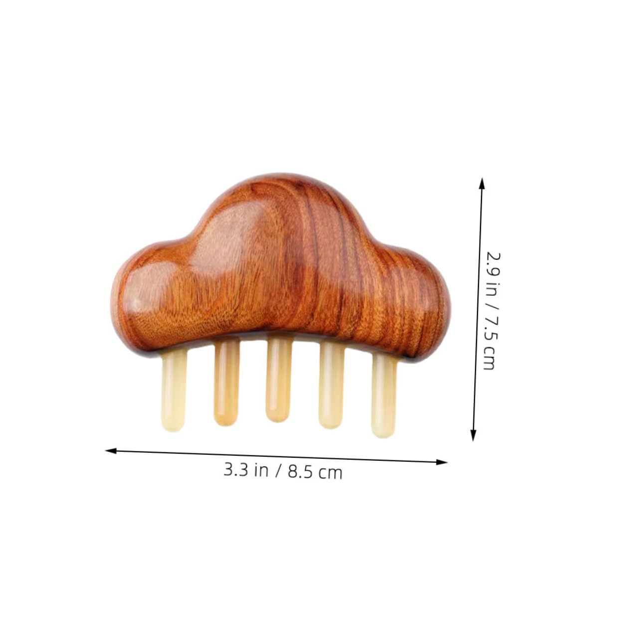 KOCKSHION Wooden Scalp Massage Comb with Gua Sha Feature for Relaxation and Muscle Relief Handheld Acupoint Tool for Home and Spa Use Paddle Brush for Hair Care