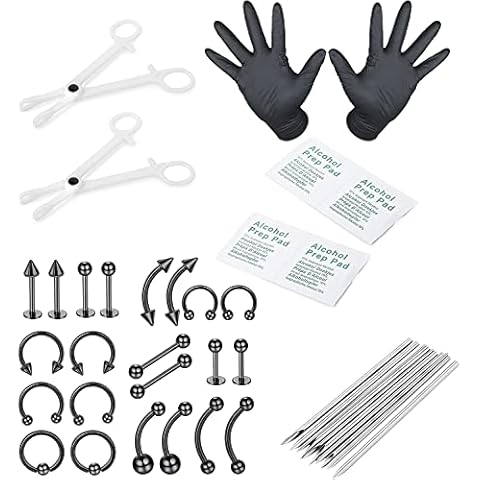 MILACOLATO Kit de Piercing de Acero Inoxidable Profesional Cover