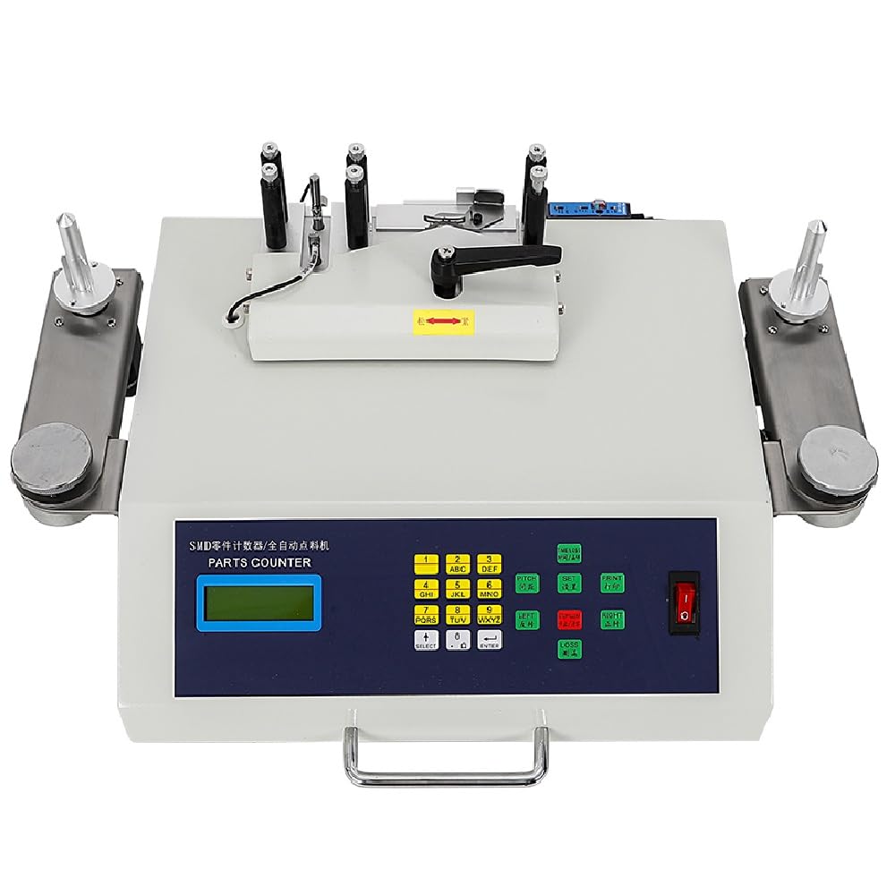SMT SMD Component Counter, Automatic Counting Machine SMT/SMD Parts Component, AC 110V 25W Reel Parts Counter LCD Display with Leak Detection