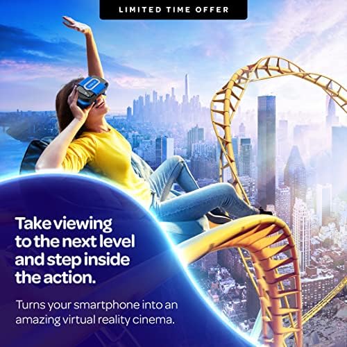 Vodiac VR Headset - Launch Edition Includes Unlimited Virtual Reality Entertainment Free Forever. VR Goggles in-App Streaming Service Powered By Your smartphone Compatible with iPhone & Android