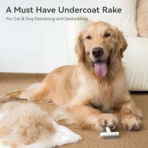 Aumuca cat brush for long haired cats dog brush for shedding grooming small medium dogs deshedding dog brush dematting comb for dogs remove loose and matted fur pet grooming undercoat rake white   cucciolini doodles