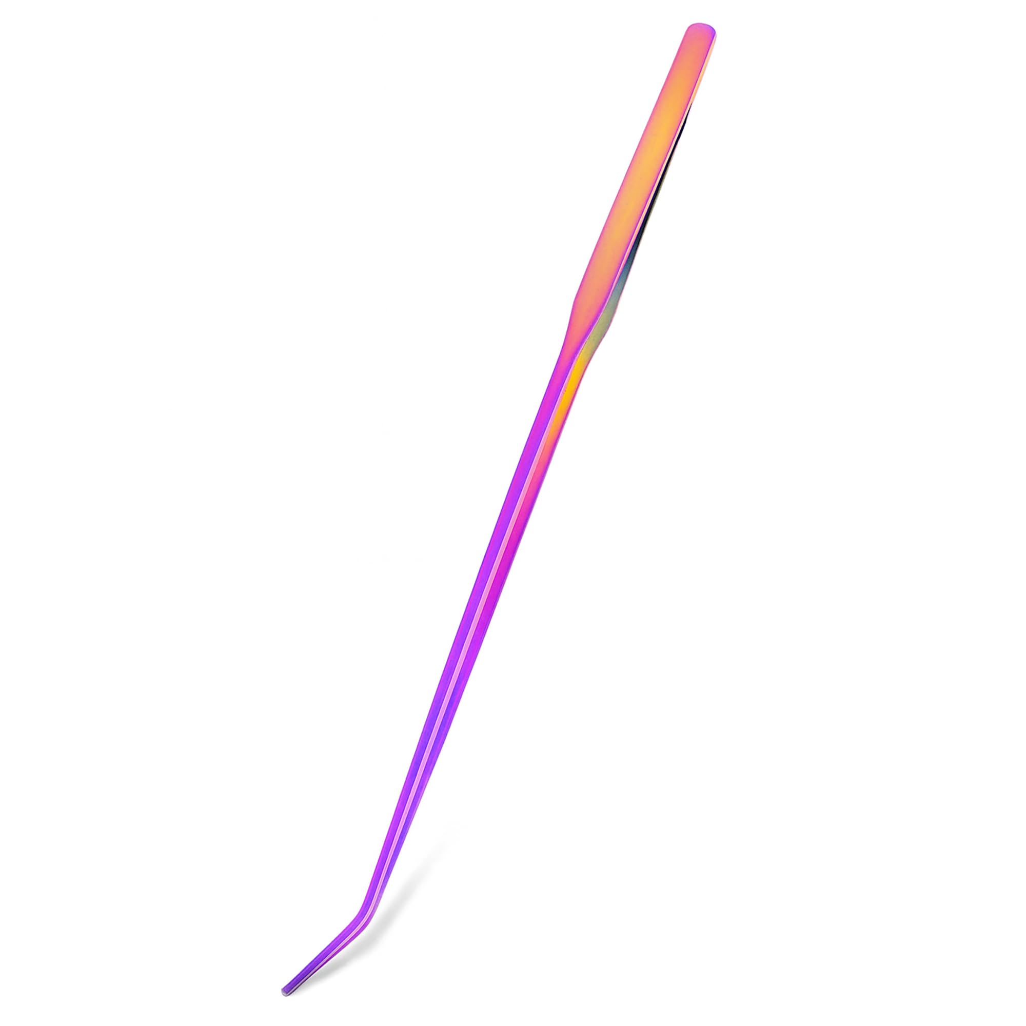 Mandala Crafts Rainbow 15 Inches Curved Aquarium Tweezers for Fish Tanks