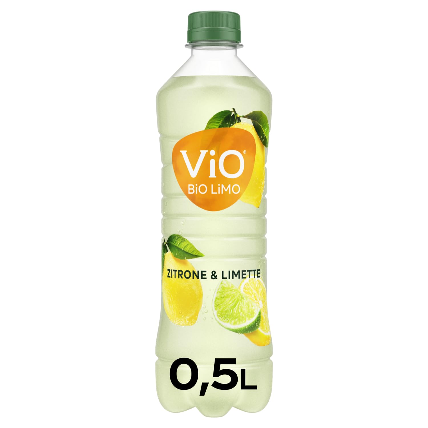 ViO BiO LiMO Zitrone-Limette - vegane Bio-Limonade mit frischem Geschmack aus Limetten und Zitronen - in umweltfreundlichen, 100 % recycelbaren Einweg Flaschen (18 x 500 ml)