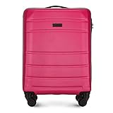 WITTCHEN Handgepäck Trolley Koffer Reisekoffer von Wittchen ABS Hartschalen Trolley 4 Rollen Kombinationsschloss Rosa