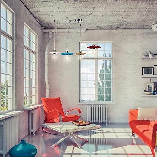 Lampadario a sospensionedischetti in vetro di