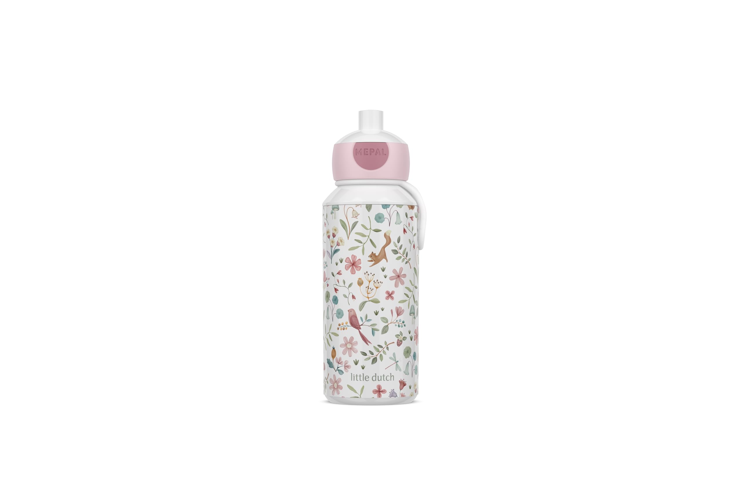 Mepal Drinking Bottle Pop-up Campus Little Dutch, Drinking Bottle, Leak Proof Drink Bottle For School, BPA-free and Dishwasher Safe, 400 ml, Fairy Wonders