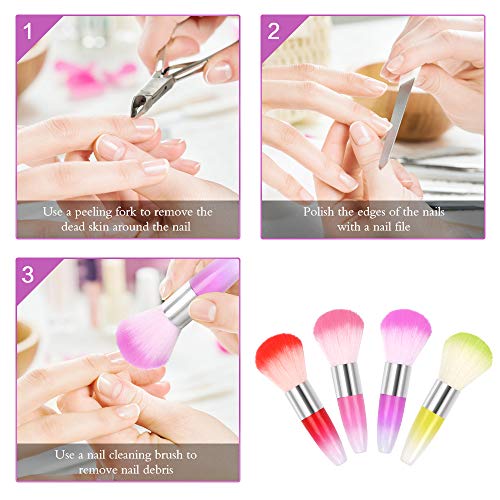 Nagel Puderpinsel 4 Pcs Nagelstaub Reinigung Pinsel Nagel Staub Reiniger Pinsel Nagelkunst Staubpinsel Nagelpinsel für… – Bild 7
