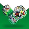 Sanabul-Sticker-Bomb-Kids-Boxing-Kickboxing-Training-Gloves Sanabul Sticker Bomb Kids Boxing Gloves | Youth Boxing Gloves with Fun Design, Optimal Support, and Easy-Clean Features (8 OZ, Dino Jungle)