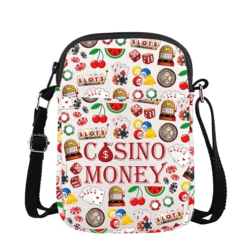 Casino Gambling Crossbody Bag Poker Money Bag Essentials Gift For Gambler Casino Cash Pouch Purse Bag