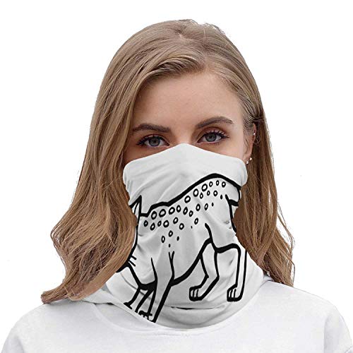 Cheetah - Illustration Cheetah,Face Mouth Cover for Women Face Scarf Leopard