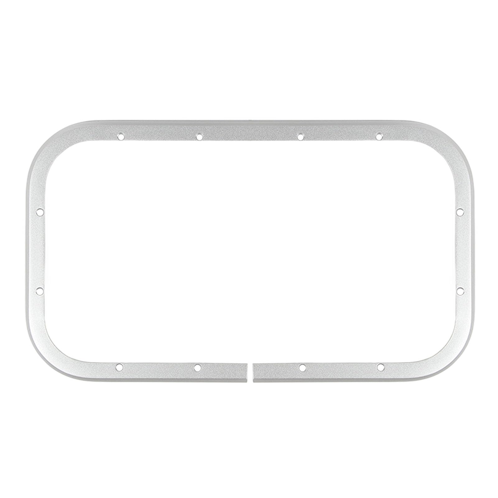 Okno Marine Portlight Trwałe Wodoodporne Prostokątne Okno ze Stopu Aluminium do łodzi Yacht RV, 429x171mm