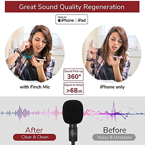 Micrófono lavalier para iPhone Pixel con conector lightning de tres metros para vlogging 3