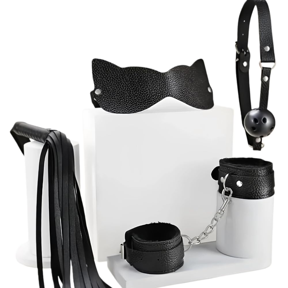 Maschera per gli occhi comoda e regolabile con design a orecchie di gatto, che blocca la luce profonda, per la meditazione yoga e il relax degli occhi. Set di quattro pezzi per lo yoga a casa. Design