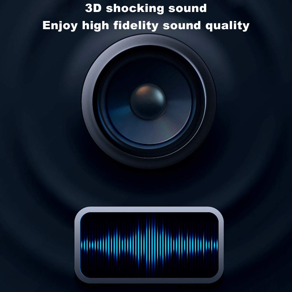 LXLTLB Mini Barra Sonido Altavoz Exterior Sonido Envolvente Estéreo 3D el Cuerpo Pequeño No Ocupa Espacio en el Escritorio Bluetooth 5.0, Conexión Automática, Distancia de Conexión de 10 Metros,Rojo