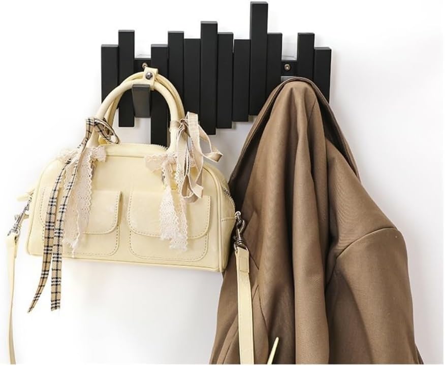 Hat Rack for Wall Wall Mounted Coat Hooks - Space Saving Entryway Organizer for Jackets, Hats & Clothes