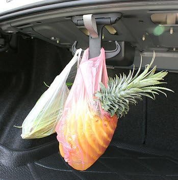 Miniatura 4 de Organizador de coche portátil bolsa gancho tronco carga suspensión negro coche titular ABS Car-styling para VW Volkswagen Passat B6 Audi A4