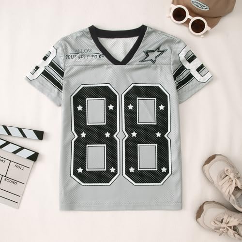 Image of Girls Boy Jersey Shirt Kids Y2k Baggy Tshirt 88 Graphic Tees