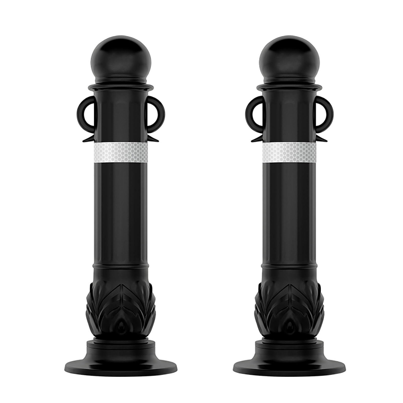 WDSOPK Traffic Delineator Post Delineator Safety Cone Post Reflective Traffic Delineator Post, Safety Barrier with Hanging Ears, Parking Posts Construction Cones, Parking Lot Safety Barri（2 pieces）