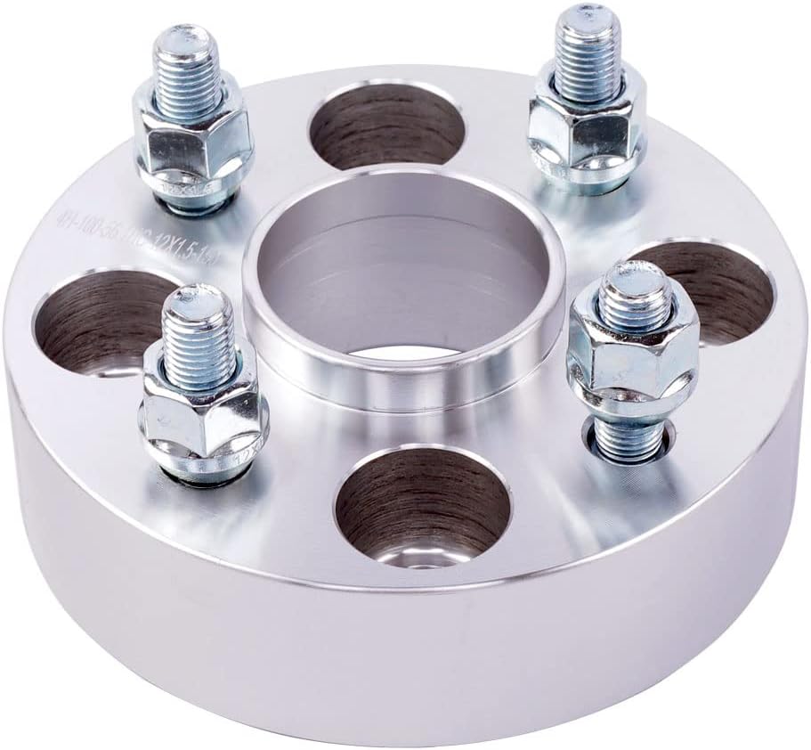 DCVAMOUS 4PC 4x100 Hubcentric Wheel Spacers 1.5 Inch Thick 56.1mm Hub Bore with 12x1.5 Studs Compatible with Honda 5 Lug for 1986-2001 Integra | 1982-1988 Accord | 1979-2005 Civic | 1988-1998 CR-X