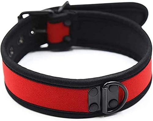 Miniatura 2 de Máscara de neopreno de cara completa para perro con cuello, disfraz novedoso para cachorros, capucha de neopreno para adultos (rojo)