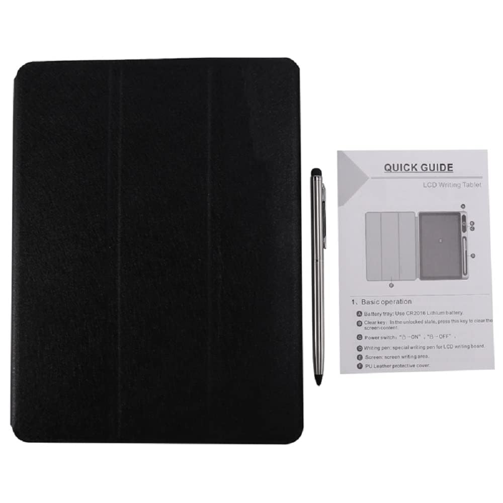 EMEBAY Bloc-Notes électronique Tableau d'écriture Intelligent avec étui de Protection, Tablette à Dessin LCD 10.1 Pouces, Outil de Peinture à la Main pour Enfants/Adultes/Notes/Enseignants