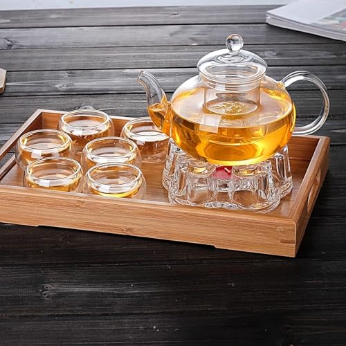 JINELZA Candle Stand Tea Pot Heating Warmer Base Teapot, Tea Warming Stand Glass, Teapot Warmer Base for Coffee Water Milk Beverage Accessories, Kettle Teapot Warmers... - Image 7