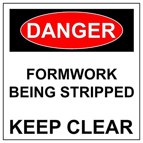 Señal de metal con texto en inglés «Danger encofrado detrás de la pelo», de aluminio, cuadrado, redondo, 30,5 x 30,5 cm