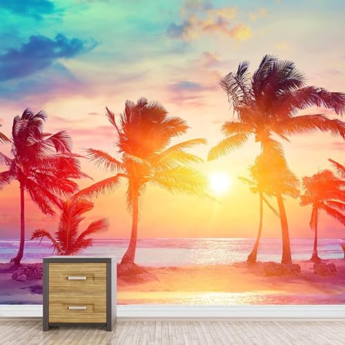 Paysage de plage mural wall print décalcomanie 3D - 3