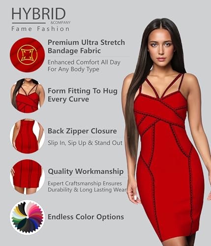Image of Hybrid & Company Womens Elegance Stretch Chic Bandage Dress