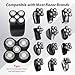 4 Pack Head Shaver Replacement Blades, 5 Blades Shaver Replacement Heads for Bald Men Universal Head and Face Electric Razor Kit with 4 Cleaning Brush