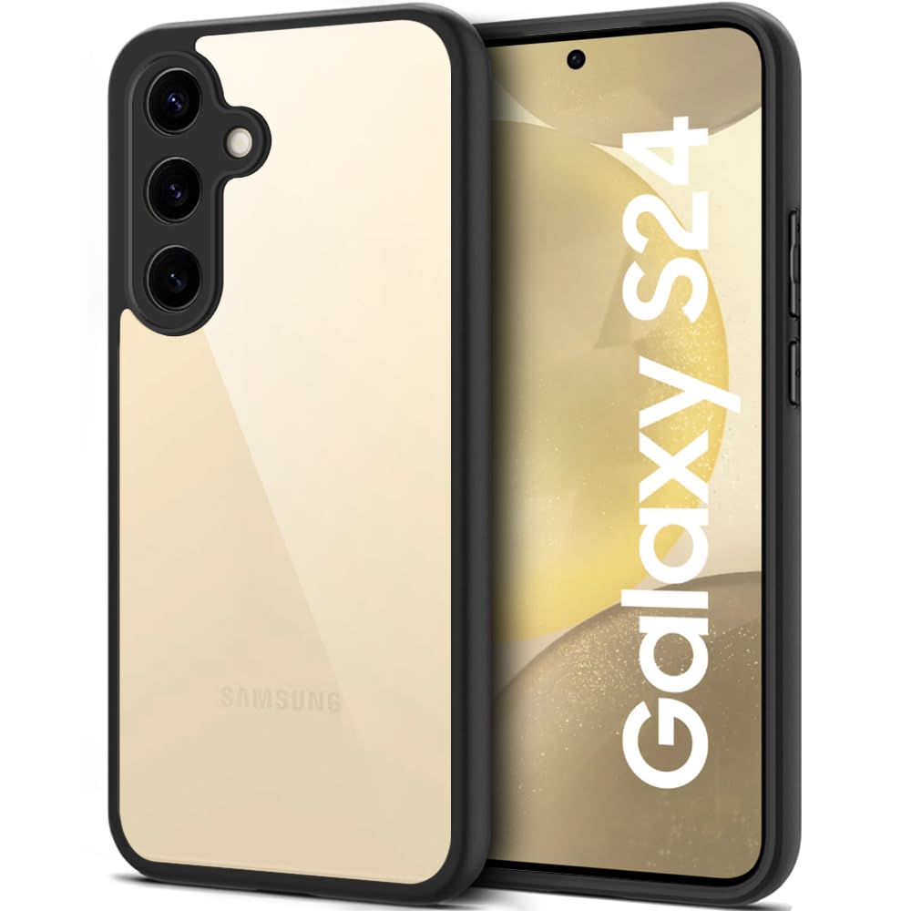 TheGiftKart Ultra-Hybrid Crystal Clear Back Cover Case for Samsung Galaxy S24 5G | Shockproof Design | Camera Protection Bump | Transparent Back Cover Case for Samsung S24 5G (PC & TPU, Black Bumper) (B0CR6QDW7Q) Amazon Price History, Amazon Price Tracker