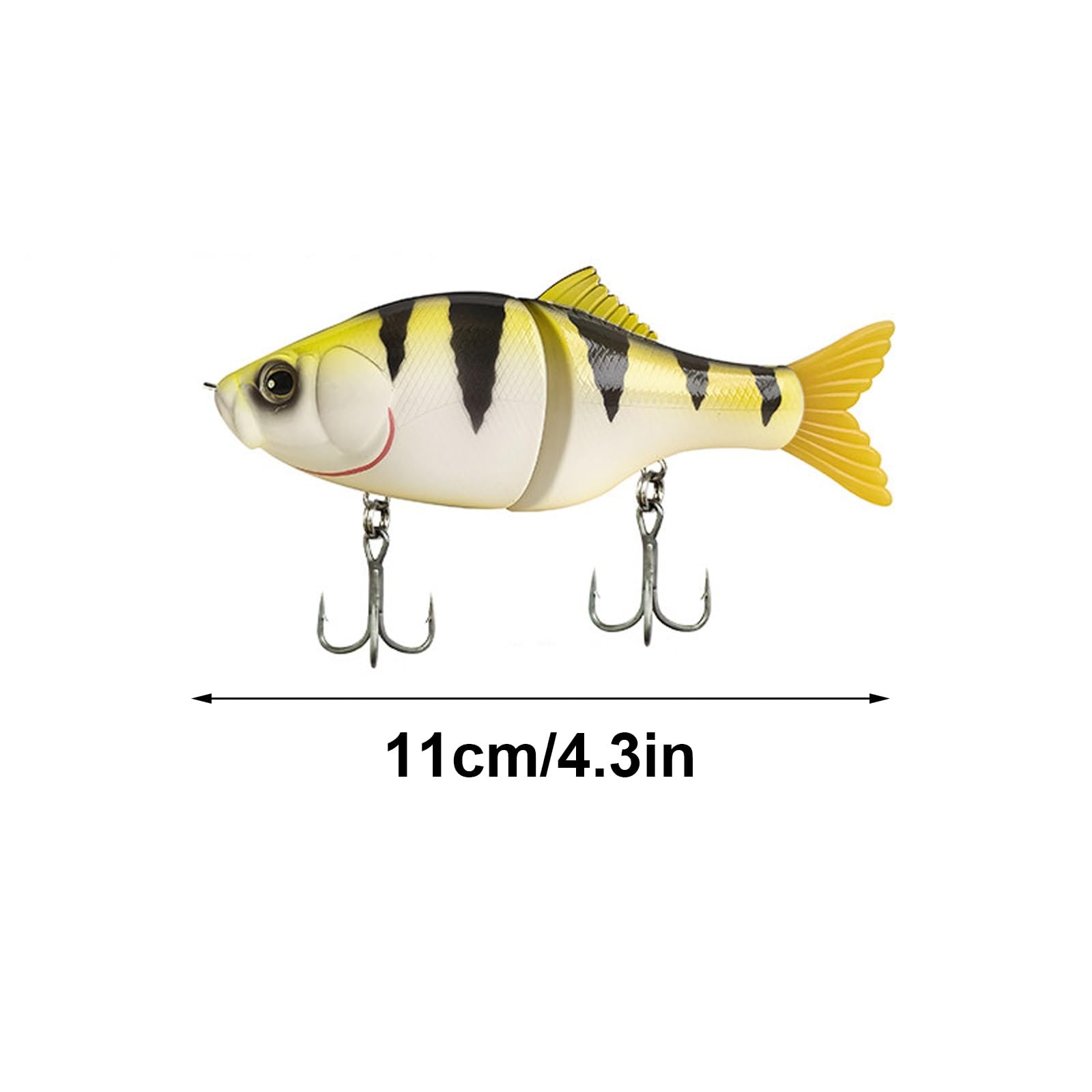 Swimbait A Coda Morbida A due Snodi: Esca Affondante in Tungsteno for Spigole, Lucci, Salmoni e Trote