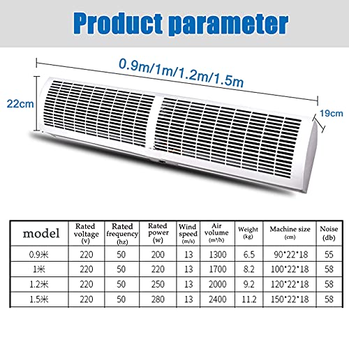 Luchtgordijn Voor Binnen Kan Het Luchtgordijn Effectief Blokkeren, Geluidsarm Stil Luchtgordijn Hoog En Laag Schakelen… - Image 3