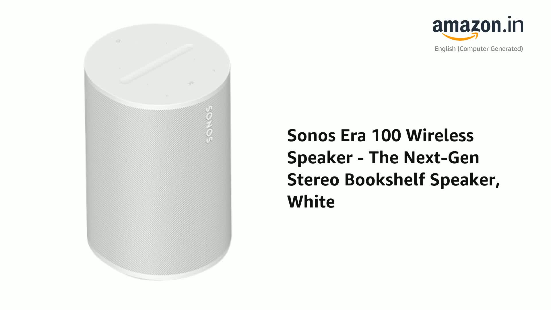 Sonos Era 100 | Smart Speaker with WiFi, Bluetooth, Amazon Alexa