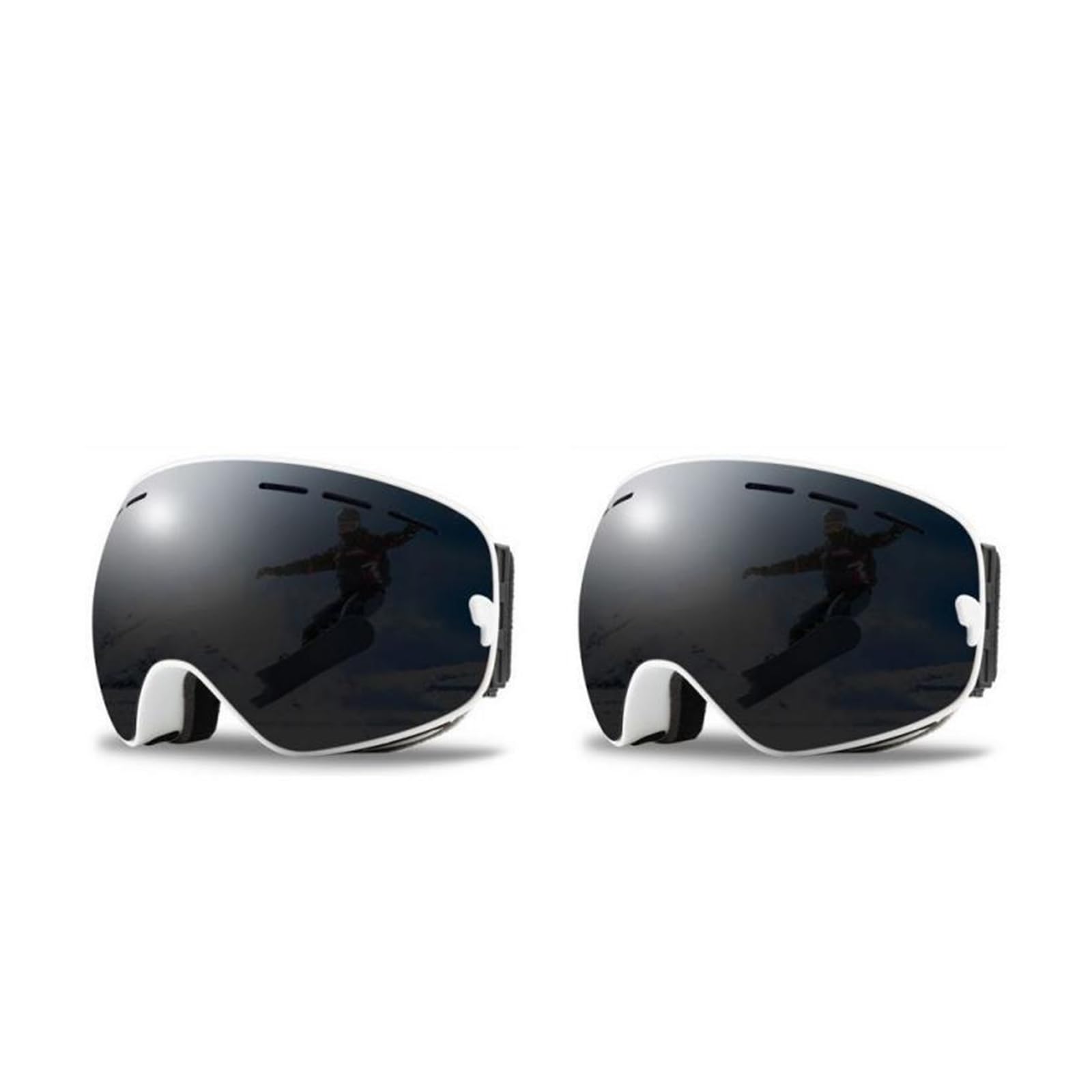 Gafas de esquí 1/2/3P Gafas de esquí Gafas de montañismo duraderas Gafas de arena Gafas de esquí antiniebla Gafas de esquí Gafas de radiación Gafas de viento para exteriores (Color: 12 2 piezas)