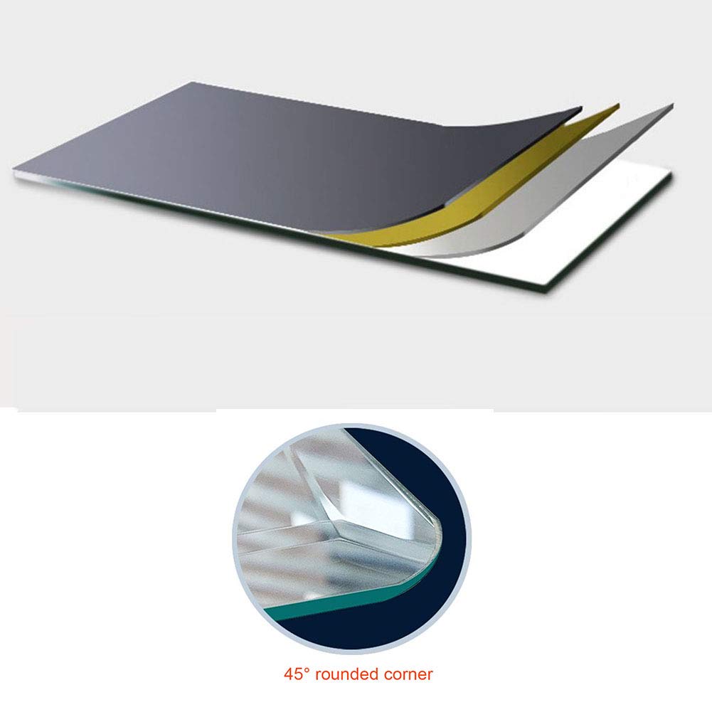 Specchio da Bagno Grande Senza Cornice 70x90 cm - Mobiletto da Parete per Parrucchiere, Elegante Specchio da Appendere per Uso Domestico e Professionale, Design Moderno