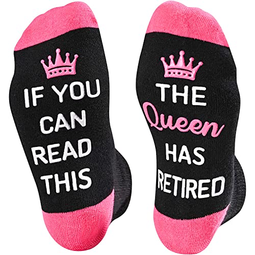 sockfun Funny Retirement Gifts Retired Gifts, Retirement Socks Retired Socks Queen Socks If You Can Read This Socks