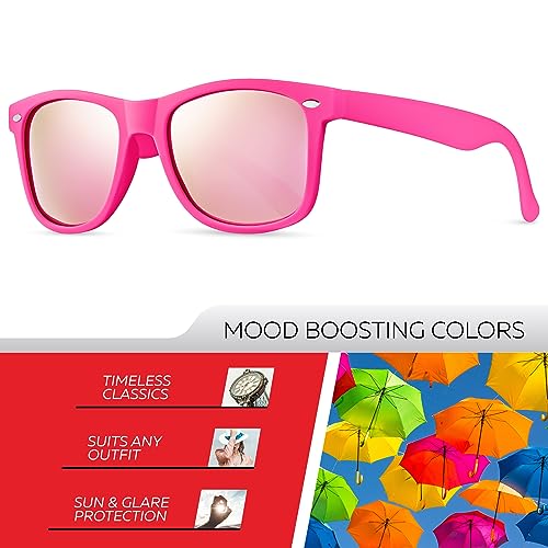 Image of Retro Rewind Polarized Sunglasses for Women Men - UV400 Classic Square Vintage Shades Trendy Unisex Sun Glasses
