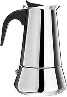 Harpily Caffettiera in Acciaio Inossidabile Caffettiera Elettrica Moka Percolatore per Espresso Latte 2-9 Tazze (4 Tazze)