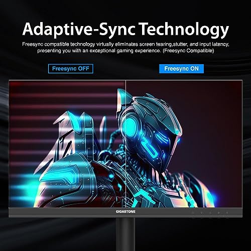 Image of Gigastone 22 inch VA LED Back Light Monitor 3-Pack 75Hz FHD 1920 x 1080, 1080P 178 Wide View Frameless, Triple Monitor, 4ms, Eye Care Technology, Ergonomic Tilt VESA Mount, HDMI VGA